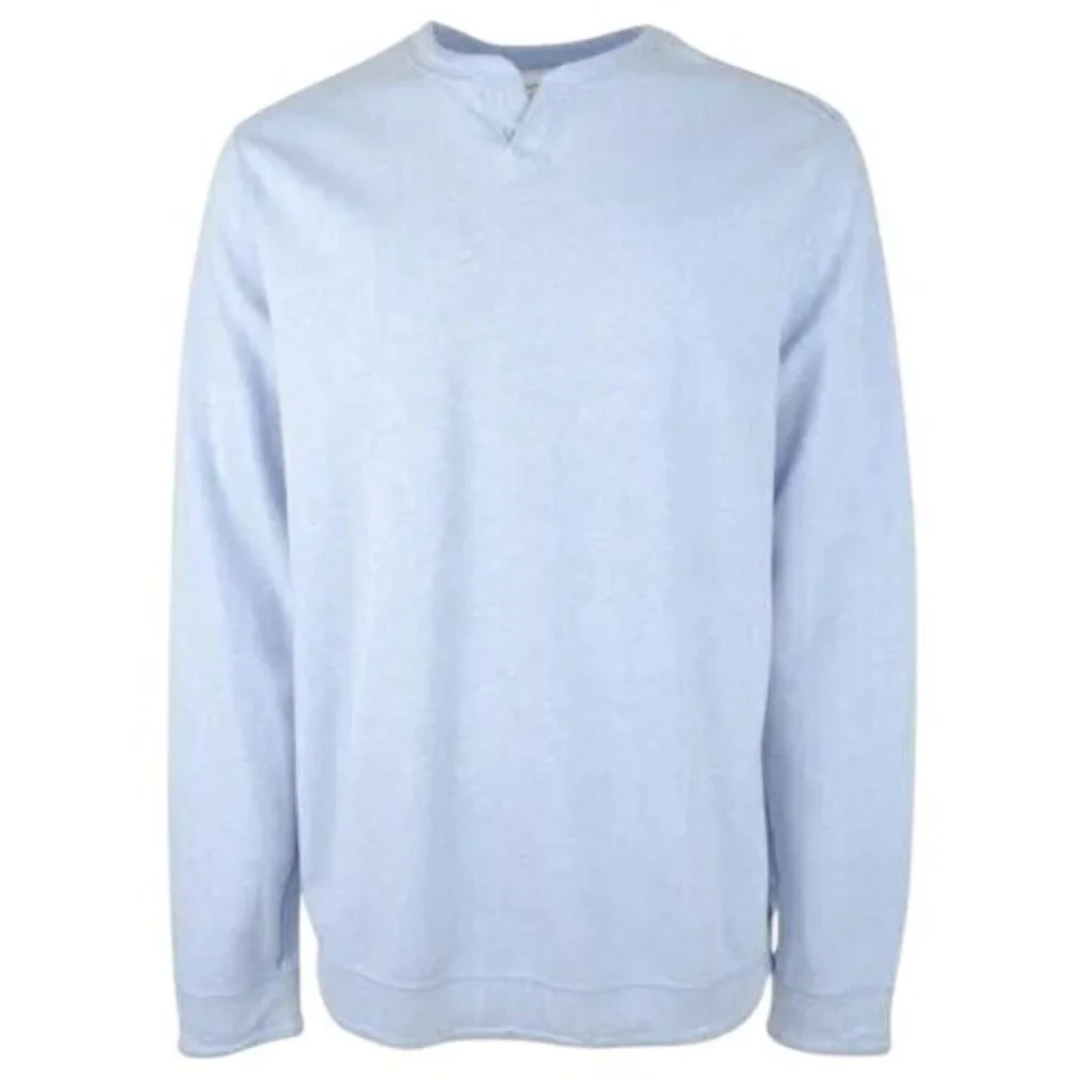 Tommy Bahama 2XB Big Sky Blue Heather Reversible Flipshore Abaco Sweatshirt - Picture 6 of 9